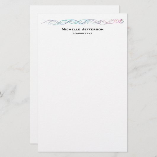 モダン抽象芸術カーモダンブスタイルトレンディー 便箋 (正面/裏面)