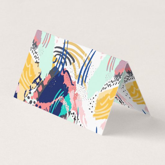 モダン抽象芸術クリエイティブストローク 名刺 (裏面)