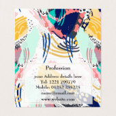 モダン抽象芸術クリエイティブストローク 名刺 (内部フラット)