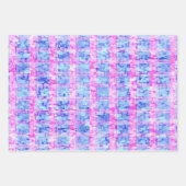 モダン抽象芸術クリスマスツリーのパターンの水色 ラッピングペーパーシート (正面)