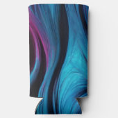 モダン抽象芸術クーラーボックス – ジャストチリンブルー スリム缶クーラー (裏面)