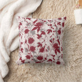 モダン抽象芸術グエレガントレーブルゴーニュフローラ クッション (ブランケット)