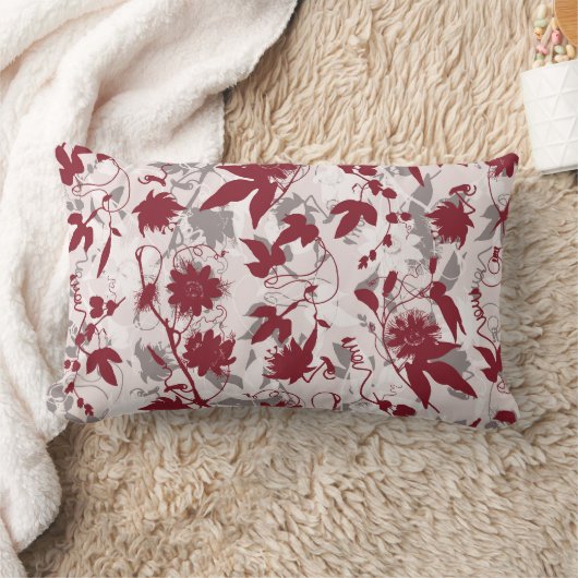 モダン抽象芸術グエレガントレーブルゴーニュフローラ ランバークッション (ブランケット)