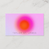 モダン抽象芸術グラデーションオーラピンク 名刺 (正面)