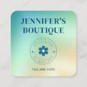 モダン抽象芸術グラデーショントレンディーロゴの追加 スクエア名刺 (正面)