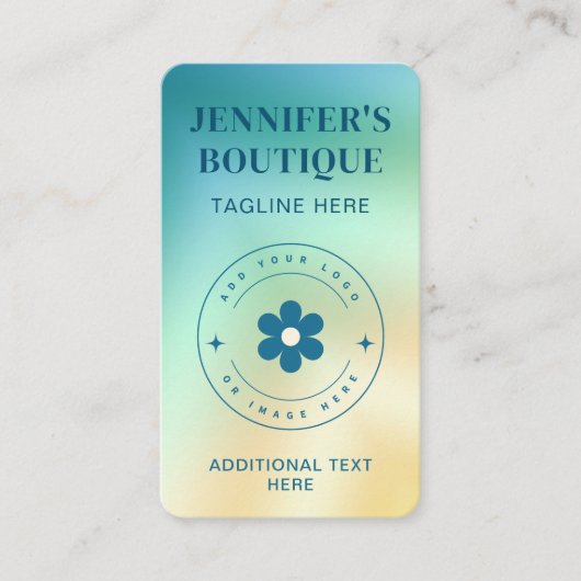 モダン抽象芸術グラデーショントレンディーロゴの追加 名刺 (正面)