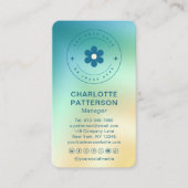 モダン抽象芸術グラデーショントレンディーロゴの追加 名刺 (正面)