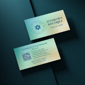 モダン抽象芸術グラデーショントレンディーロゴQRコード 名刺