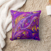 モダン抽象芸術グリッター紫 クッション (ブランケット)
