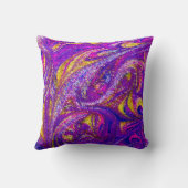 モダン抽象芸術グリッター紫 クッション (裏面)