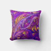 モダン抽象芸術グリッター紫 クッション (正面)
