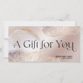 モダン抽象芸術グリッター証明書ギフトカード (正面)
