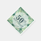 モダン抽象芸術グリーンウォーター誕生日 スタンダードカクテルナプキン (角)