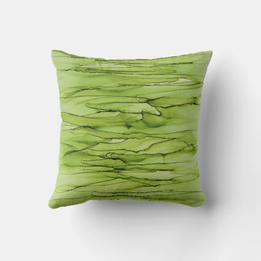 モダン抽象芸術グリーンファンタジースタイル クッション (裏面)