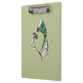 モダン抽象芸術グリーン手書きインクイラストレーション クリップボード (左)