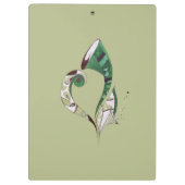 モダン抽象芸術グリーン手書きインクイラストレーション クリップボード (裏面)