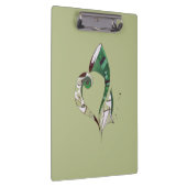 モダン抽象芸術グリーン手書きインクイラストレーション クリップボード (右)