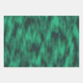 モダン抽象芸術グリーン絞り染め ラッピングペーパーシート (正面)
