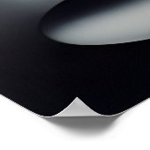 モダン抽象芸術グレー黒オフ白型枠ポスター ポスター (角)