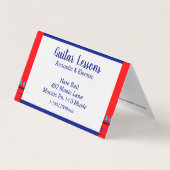 モダン抽象芸術コラージギターレッスン/音楽 名刺 (裏面)