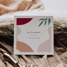 モダン抽象芸術コンテンポラリー形 スクエア名刺