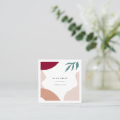 モダン抽象芸術コンテンポラリー形 スクエア名刺 (スタンド正面)