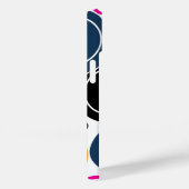 モダン抽象芸術サークルモノグラムピンクティール(緑がかった色) Case-Mate iPhoneケース (裏面 / 右)