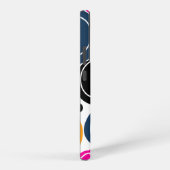 モダン抽象芸術サークルモノグラムピンクティール(緑がかった色) SAMSUNG GALAXYケース (右側面)