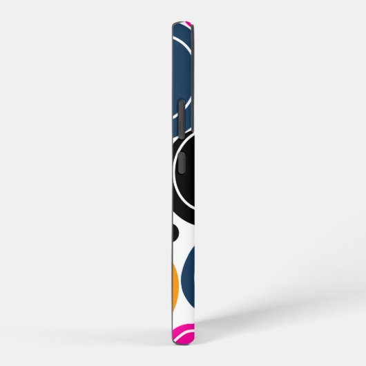 モダン抽象芸術サークルモノグラムピンクティール(緑がかった色) SAMSUNG GALAXYケース (右側面)