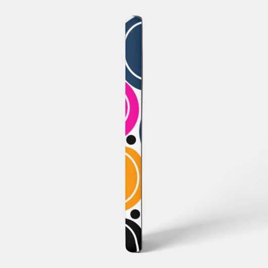 モダン抽象芸術サークルモノグラムピンクティール(緑がかった色) SAMSUNG GALAXYケース (左側面)