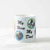 モダン抽象芸術サークル写真コラージュ父の日 コーヒーマグカップ (中央)