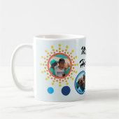 モダン抽象芸術サークル写真コラージュ父の日 コーヒーマグカップ (左)