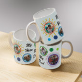 モダン抽象芸術サークル写真コラージュ父の日 コーヒーマグカップ