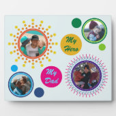 モダン抽象芸術サークル写真コラージュ父の日 フォトプラーク (正面)