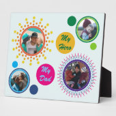 モダン抽象芸術サークル写真コラージュ父の日 フォトプラーク (側面)