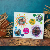 モダン抽象芸術サークル写真コラージュ父の日 フォトプラーク (側面)