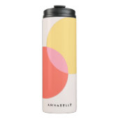 モダン抽象芸術サークル赤イエローピンクミニマリスト タンブラー (正面)