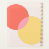 モダン抽象芸術サークル赤イエローピンクミニマリスト プランナー手帳 (裏面)