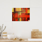 モダン抽象芸術シェイプ絵画のポスタープリント ポスター (キッチン)