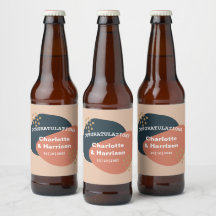 モダン抽象芸術シェイプTerracottaネイビー結婚ズ