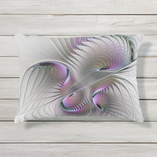 モダン抽象芸術シャイファンタジー姿フラクタル アウトドアクッション (正面)