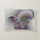 モダン抽象芸術シャイファンタジー姿フラクタル アクセントクッション (裏面)