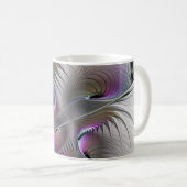 モダン抽象芸術シャイファンタジー姿フラクタル コーヒーマグカップ (正面右)