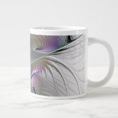 モダン抽象芸術シャイファンタジー姿フラクタル ジャンボコーヒーマグカップ (右)