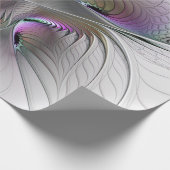 モダン抽象芸術シャイファンタジー姿フラクタル ラッピングペーパー (角)