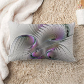 モダン抽象芸術シャイファンタジー姿フラクタル ランバークッション (ブランケット)