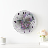 モダン抽象芸術シャイファンタジー姿フラクタル ラージ壁時計 (ホーム)