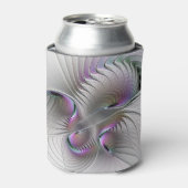モダン抽象芸術シャイファンタジー姿フラクタル 缶クーラー (缶正面)