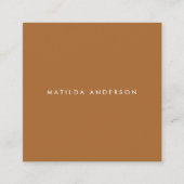 モダン抽象芸術シンプルグリーンテラコッタ スクエア名刺 (正面)