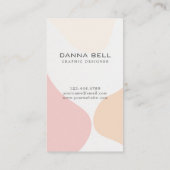 モダン抽象芸術シンプルピンクベージュ名刺 名刺 (裏面)
